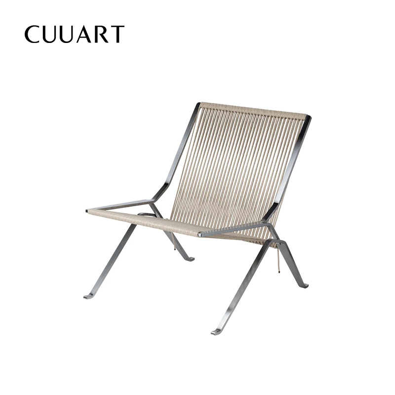 pk25 chair，Sofa chair, lounge chair, designer, stainless steel woven chair 386