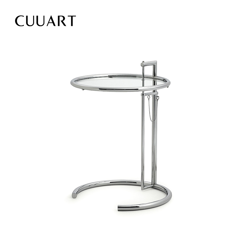 Luxury sofa corner designer Modern simple glass small tea table 039